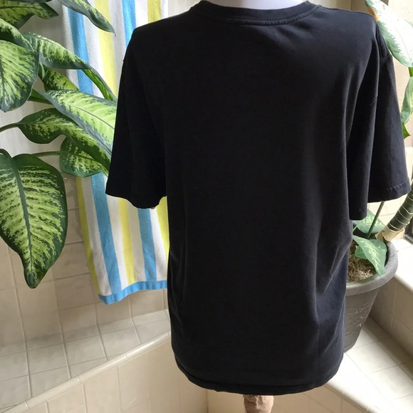 Nike soft black Dri-Fit T-shirt with yellow logo - Picture 4 of 7